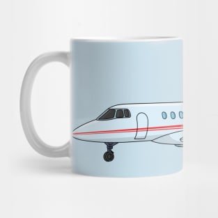 Private jet cartoon illustration Mug